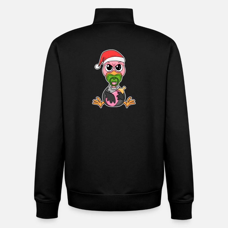 Gaier Bébé Noël - Sweat zippé unisexe en coton bio Stanley/Stella - noir