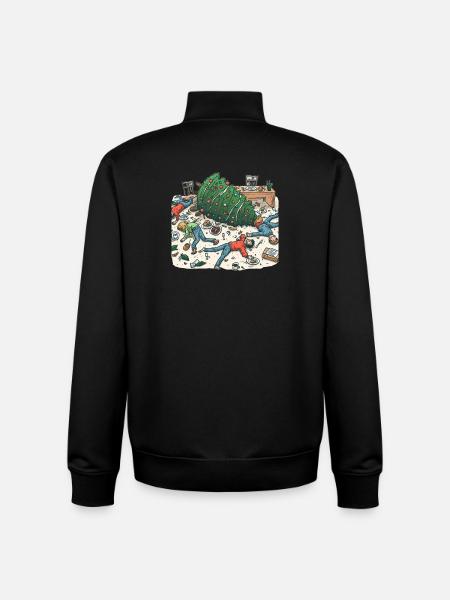 Exuberant Christmas tree party - Unisex Organic Zip Sweatshirt by Stanley/Stella - black