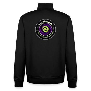 Elemente Spiral-Einheit - Unisex Organic Zip Sweatshirt von Stanley/Stella - Schwarz - Hinten - AI Model Male 185 light (185cm)