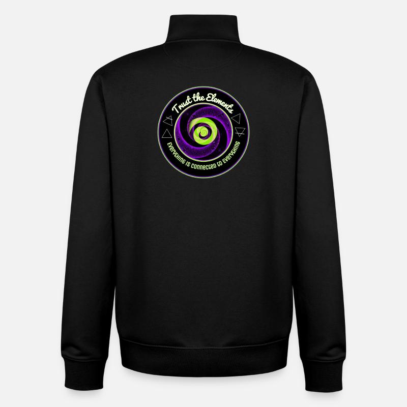 Elemente Spiral-Einheit - Unisex Organic Zip Sweatshirt von Stanley/Stella - Schwarz