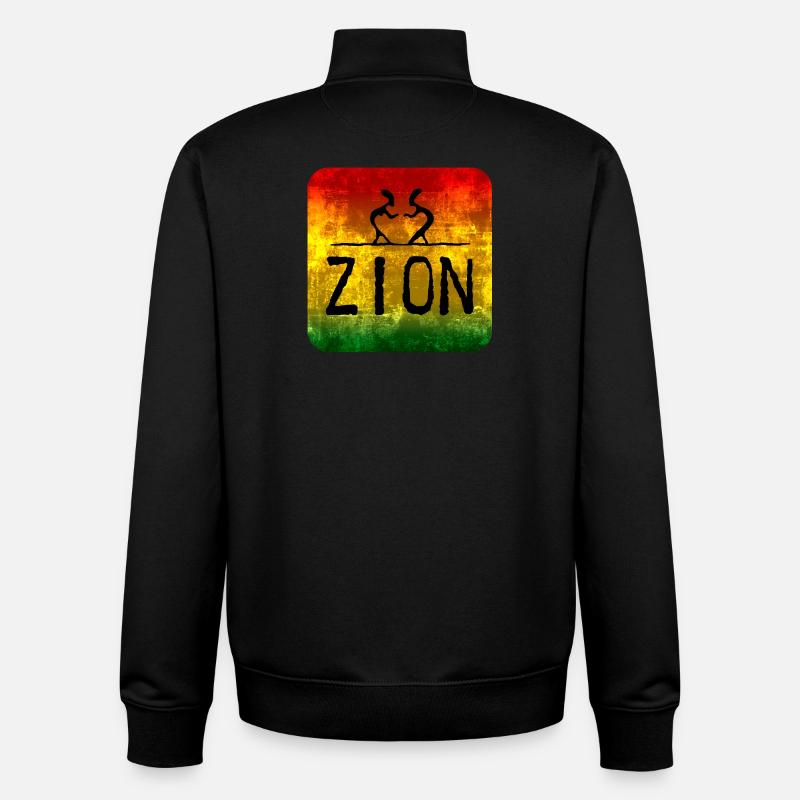Raggae Zion - Unisex Organic Zip Sweatshirt von Stanley/Stella - Schwarz