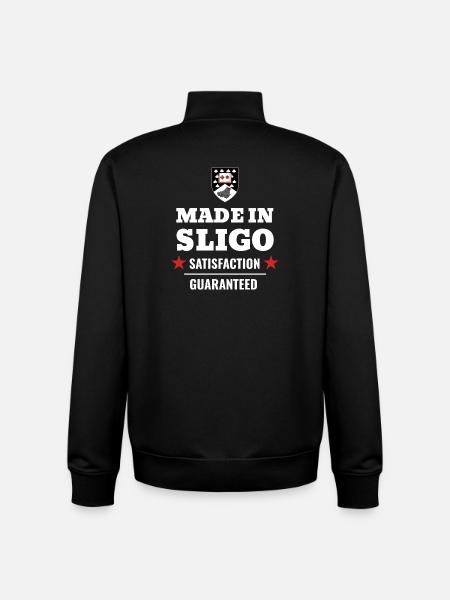 Made in Sligo Satisfaction Guaranteed Ireland - Unisex Organic Zip Sweatshirt by Stanley/Stella - black