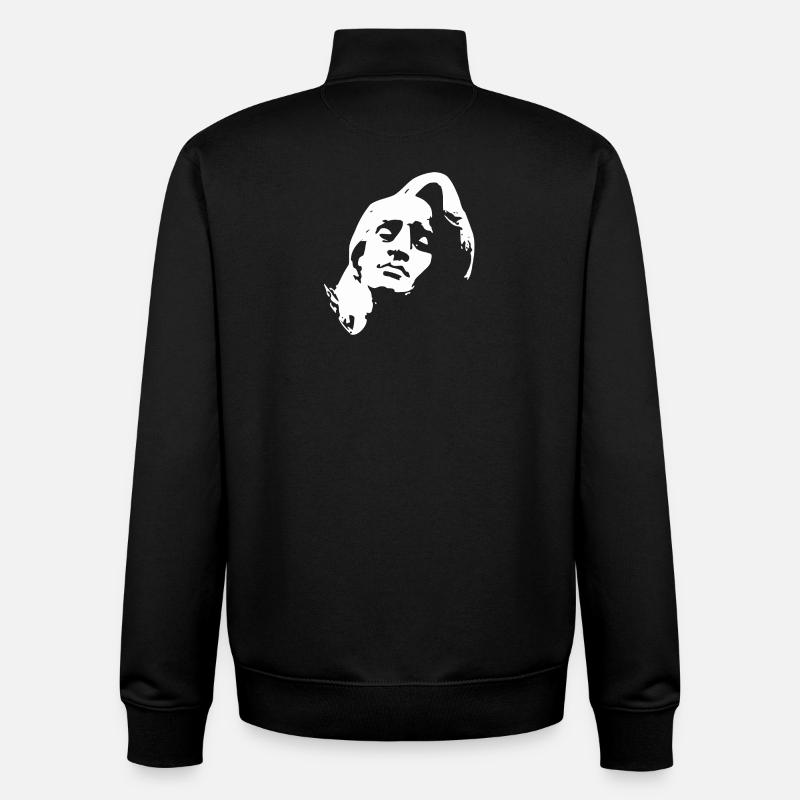 Chopin Frédéric - Sweat zippé unisexe en coton bio Stanley/Stella - noir