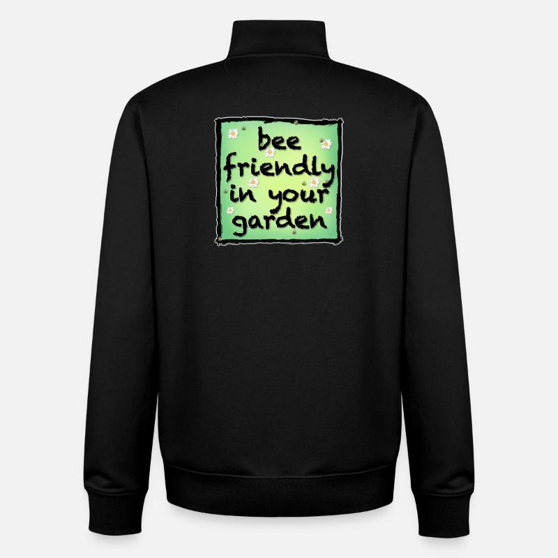 Bee friendly in your garden - Unisex Organic Zip Sweatshirt von Stanley/Stella - Schwarz