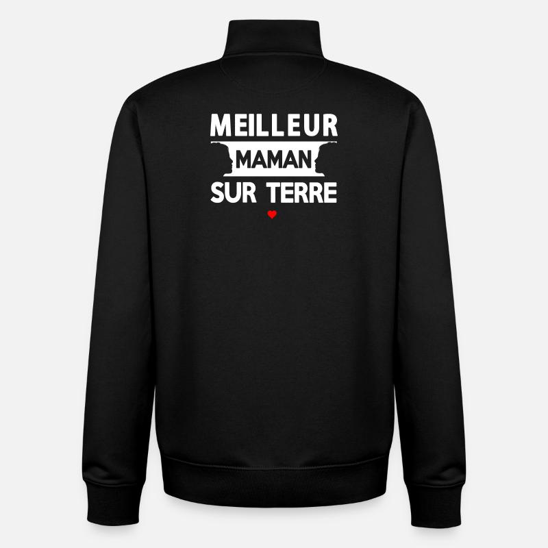 Zitat der Mutter auf der Erde - Unisex Organic Zip Sweatshirt von Stanley/Stella - Schwarz