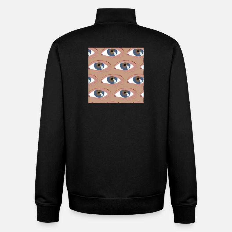Die Augen aufgereiht - Unisex Organic Zip Sweatshirt von Stanley/Stella - Schwarz