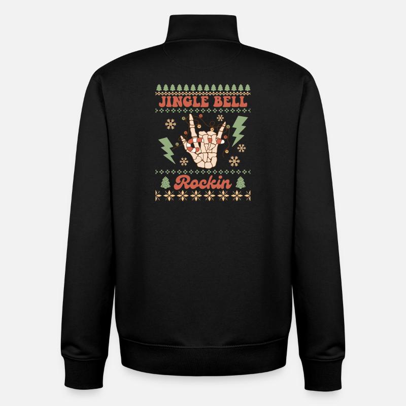 Hässlicher Weihnachtspullover - Unisex Organic Zip Sweatshirt von Stanley/Stella - Schwarz