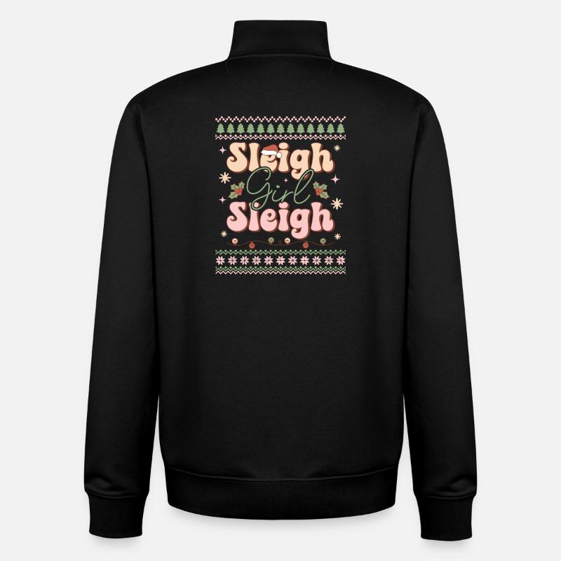 Hässlicher Weihnachtspullover - Unisex Organic Zip Sweatshirt von Stanley/Stella - Schwarz