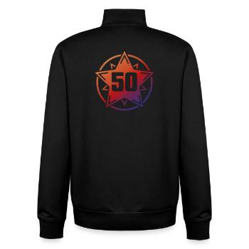 Super Star 50 - Unisex Organic Zip Sweatshirt von Stanley/Stella - Schwarz - Hinten - AI Model Male 185 light (185cm)