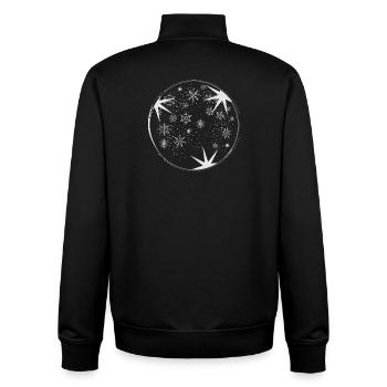 wunderschöne Sterne und Schnee für Weihnachten - Unisex Organic Zip Sweatshirt von Stanley/Stella - Schwarz - Hinten - AI Model Male 185 light (185cm)