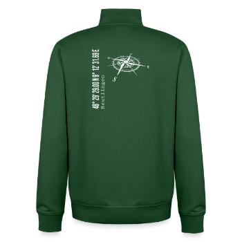 Koordinaten Reutlingen - Unisex Organic Zip Sweatshirt von Stanley/Stella - Flaschengrün - Hinten - AI Model Male 185 dark (185cm)