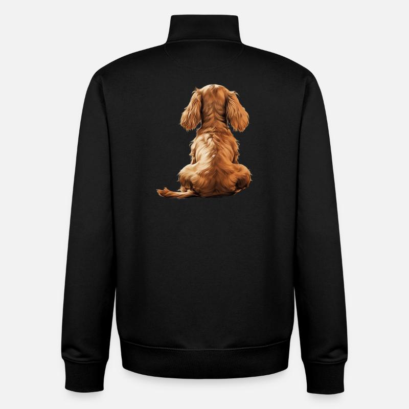 Cocker Spaniel - Unisex Organic Zip Sweatshirt by Stanley/Stella - black