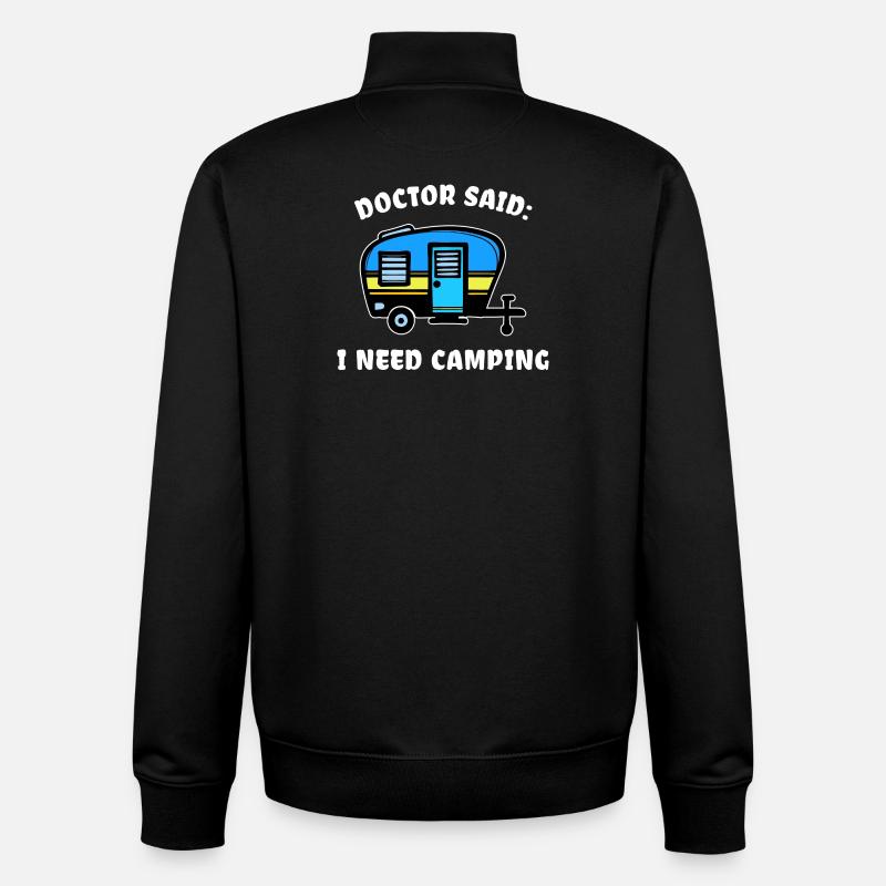 Urlaub Statement Wohnwagen Camping Wanderer - Unisex Organic Zip Sweatshirt von Stanley/Stella - Schwarz