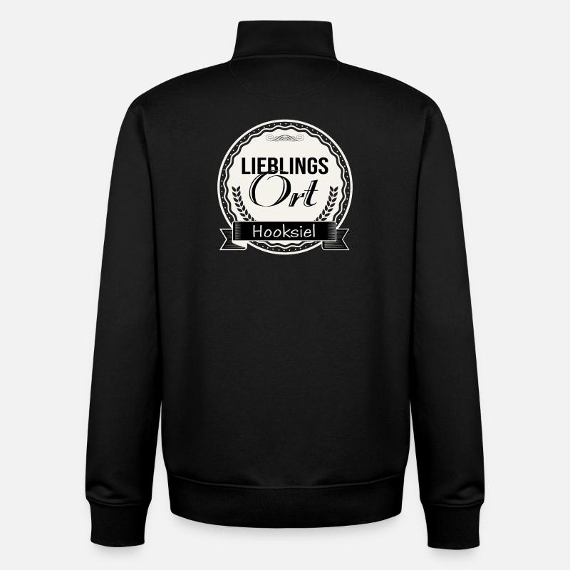 Lieblingsort Hooksiel - Unisex Organic Zip Sweatshirt von Stanley/Stella - Schwarz