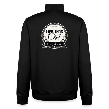 Lieblingsort Helgoland - Unisex Organic Zip Sweatshirt von Stanley/Stella - Schwarz - Hinten - AI Model Male 185 light (185cm)