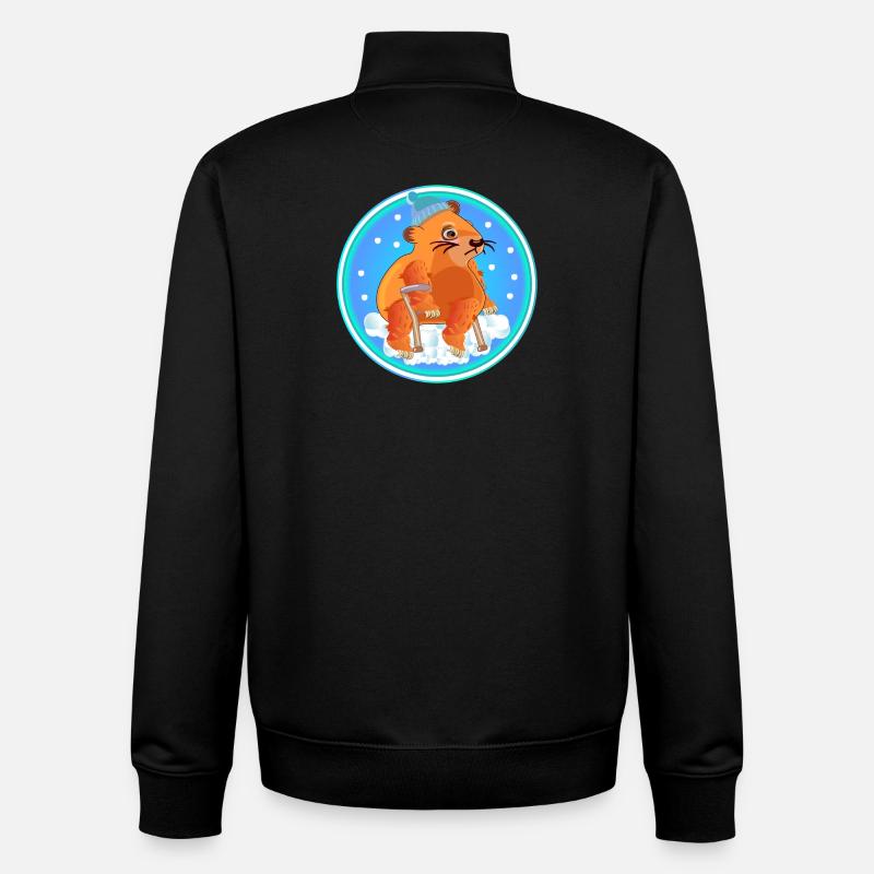 Rétablissez-vous vite - RECOVERY WALKER CAPYBARA - Sweat zippé unisexe en coton bio Stanley/Stella - noir