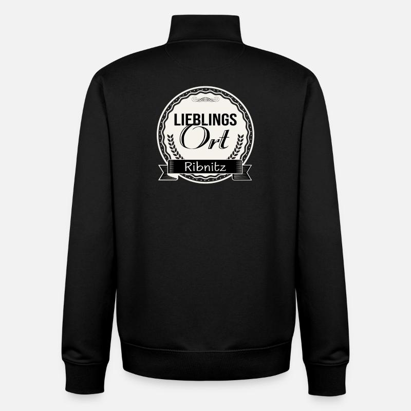 Lieblingsort Ribnitz - Unisex Organic Zip Sweatshirt von Stanley/Stella - Schwarz