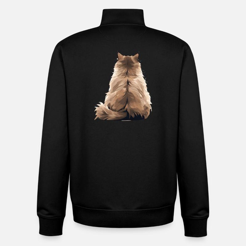 Himalaya-Katze - Unisex Organic Zip Sweatshirt von Stanley/Stella - Schwarz
