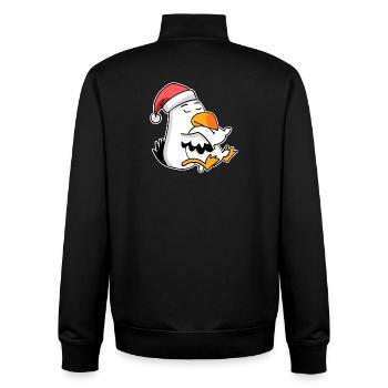 Mouette de la mer du Nord Noël - Sweat zippé unisexe en coton bio Stanley/Stella - noir - Dos - AI Model Male 185 light (185cm)