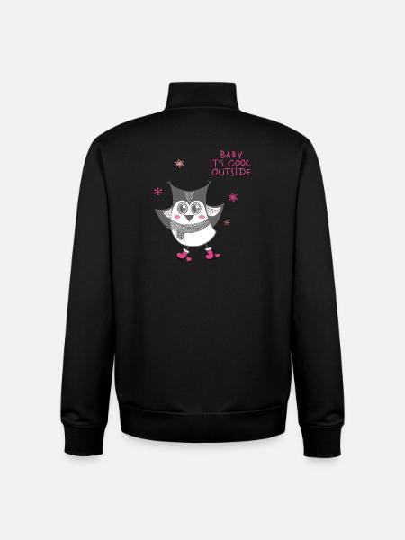 Baby it's cool outside - Eule - Unisex Organic Zip Sweatshirt von Stanley/Stella - Schwarz