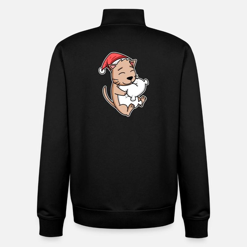 Cat - Unisex Organic Zip Sweatshirt by Stanley/Stella - black