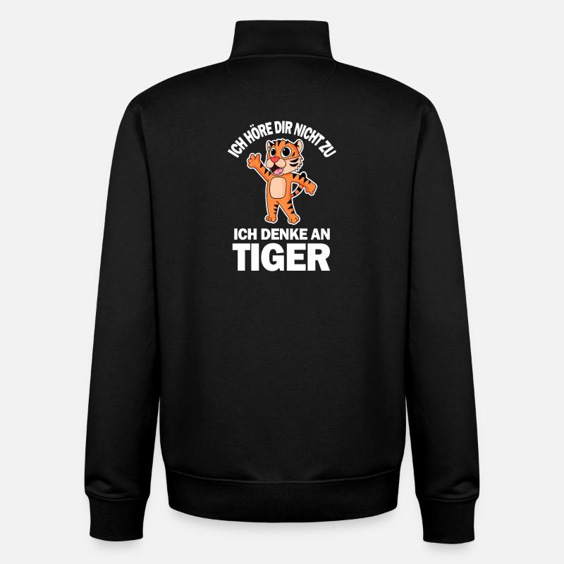 Tier Tiger - Unisex Organic Zip Sweatshirt von Stanley/Stella - Schwarz