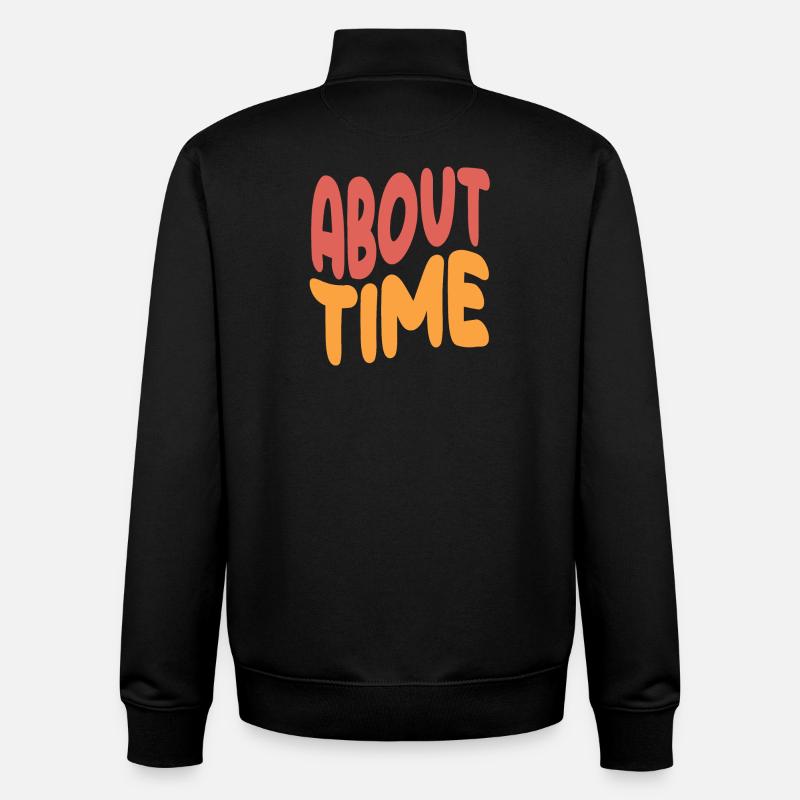 Ausdrucksstarkes Statement über die Zeit - Unisex Organic Zip Sweatshirt von Stanley/Stella - Schwarz