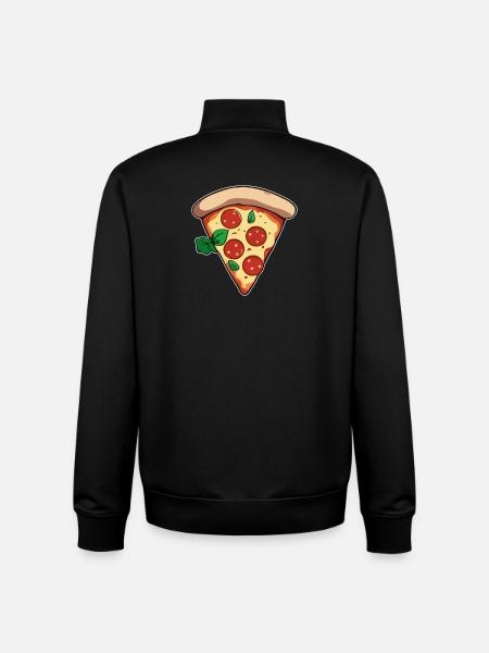 Pizza - Sweat zippé unisexe en coton bio Stanley/Stella - noir