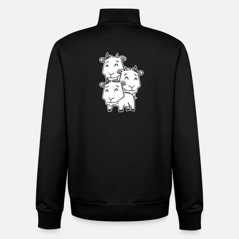 Ziege Motiv - Unisex Organic Zip Sweatshirt von Stanley/Stella - Schwarz