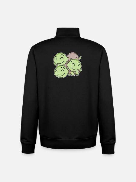 Turtle Motif - Unisex Organic Zip Sweatshirt by Stanley/Stella - black