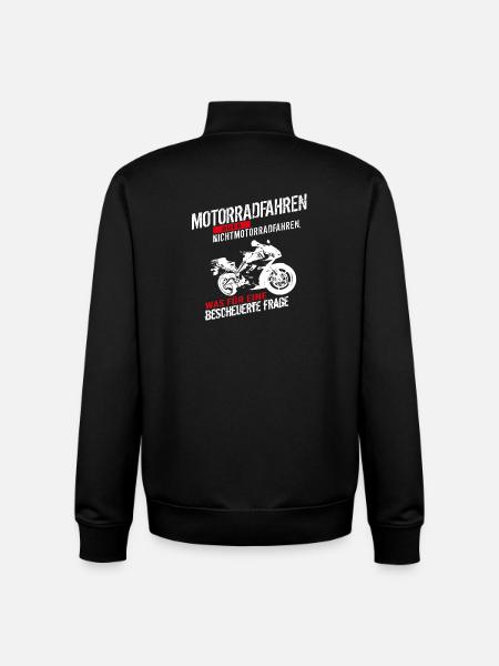 Motorradfahren oder Nichtmotorradfahren... - Unisex Organic Zip Sweatshirt von Stanley/Stella - Schwarz