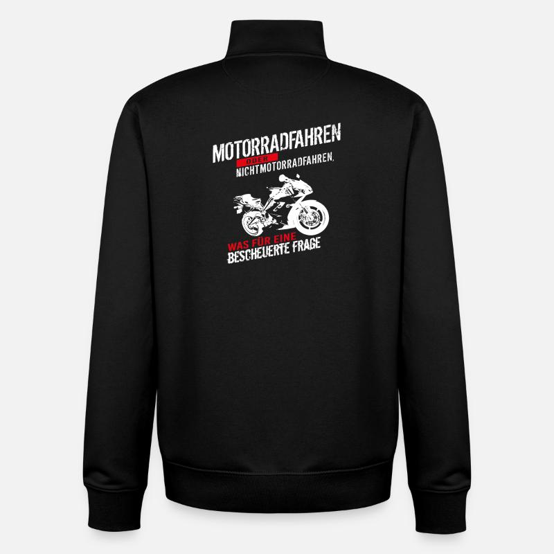 Motorradfahren oder Nichtmotorradfahren... - Unisex Organic Zip Sweatshirt von Stanley/Stella - Schwarz