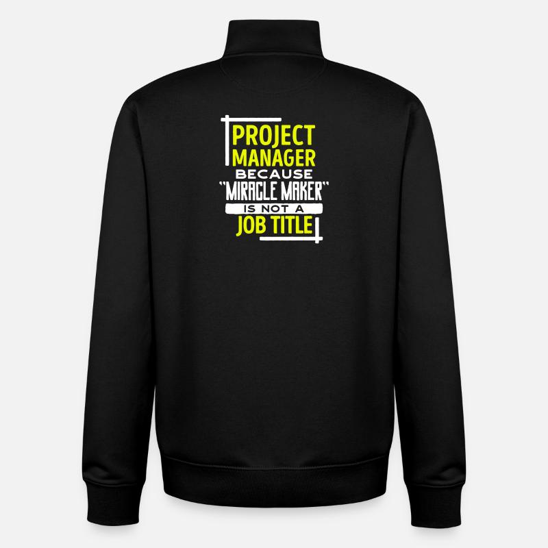 Projektmanager Statement Job Manager Karriere - Unisex Organic Zip Sweatshirt von Stanley/Stella - Schwarz