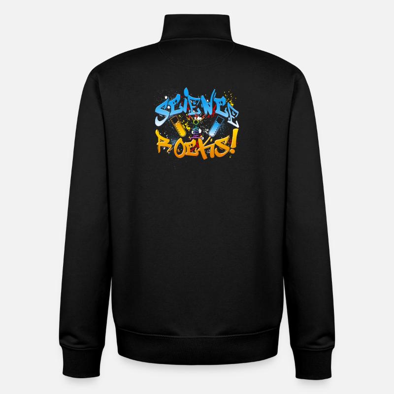 La science est géniale - Sweat zippé unisexe en coton bio Stanley/Stella - noir