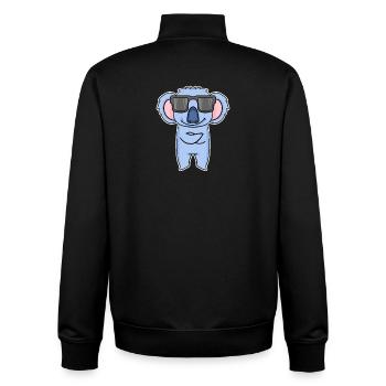 Koala with glasses - Unisex Organic Zip Sweatshirt by Stanley/Stella - black - Back - AI Model Male 185 light (185cm)
