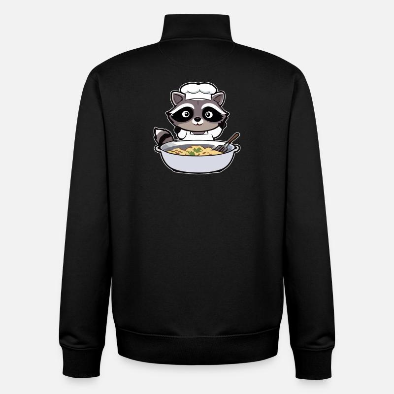Waschbär Koch - Unisex Organic Zip Sweatshirt von Stanley/Stella - Schwarz
