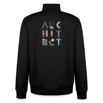 Beruf Job Spruch Architekt Karriere Vorgesetzter - Unisex Organic Zip Sweatshirt von Stanley/Stella - Schwarz - Hinten - AI Model Male 185 light (185cm)