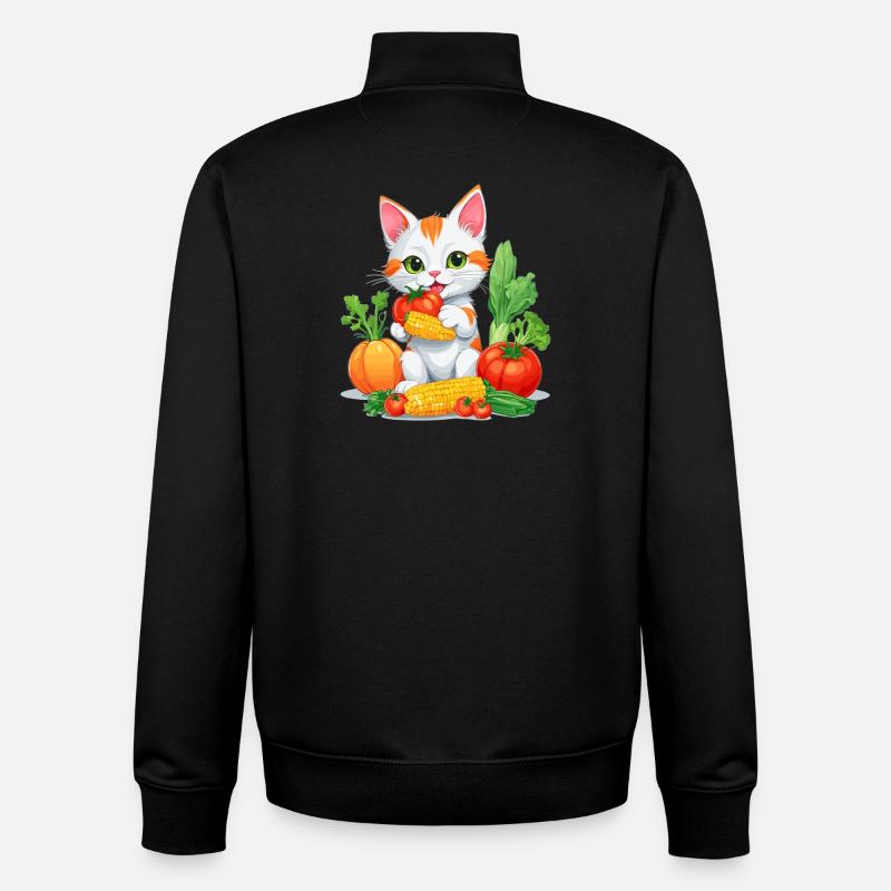 Bio Katze - Unisex Organic Zip Sweatshirt von Stanley/Stella - Schwarz