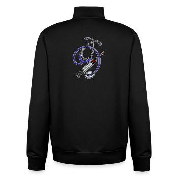 Doktor Job Beruf Karriere Vorgesetzter Arbeit - Unisex Organic Zip Sweatshirt von Stanley/Stella - Schwarz - Hinten - AI Model Male 185 light (185cm)