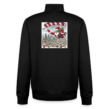 Design de Noël 13 - Sweat zippé unisexe en coton bio Stanley/Stella - noir - Dos - AI Model Male 185 light (185cm)