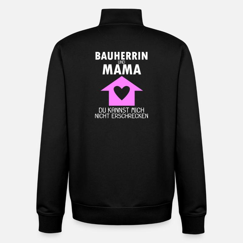 Bauherrin Mama Geschenk - Unisex Organic Zip Sweatshirt von Stanley/Stella - Schwarz