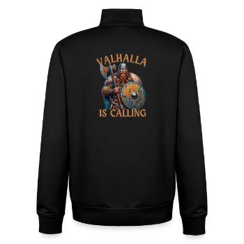 Valhalla is Calling - Unisex Organic Zip Sweatshirt by Stanley/Stella - black - Back - AI Model Male 185 light (185cm)