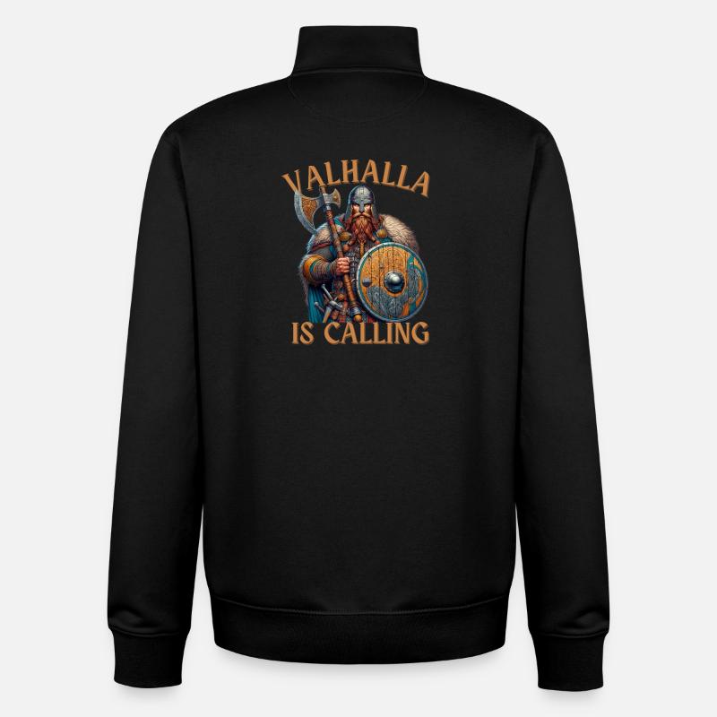Valhalla is Calling - Unisex Organic Zip Sweatshirt von Stanley/Stella - Schwarz