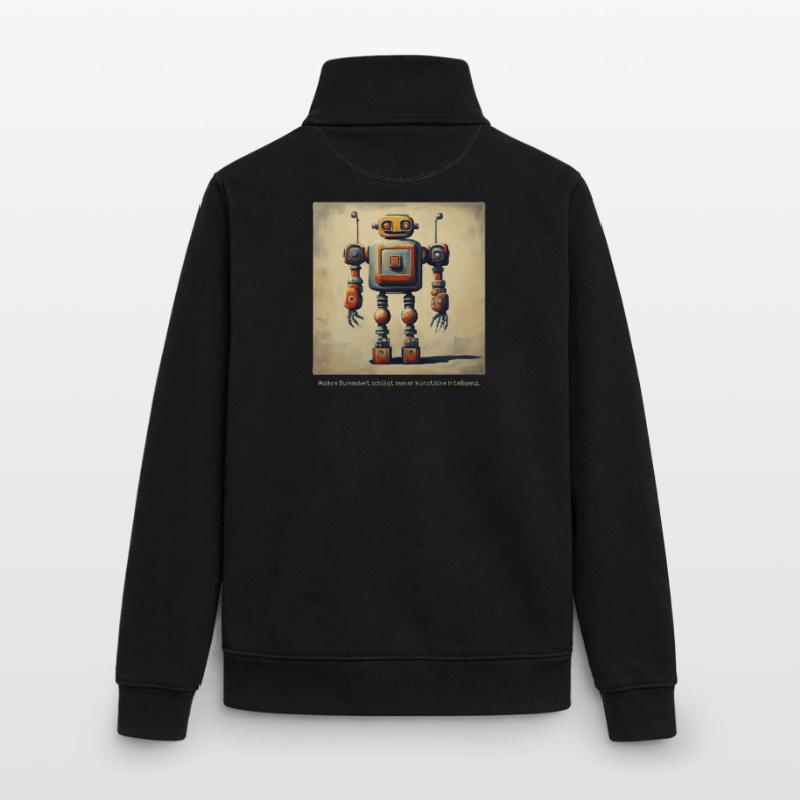 Dire Déclaration Intelligence Robot Rétro Nerd Lo Sweat zippé unisexe en coton bio Stanley/Stella
