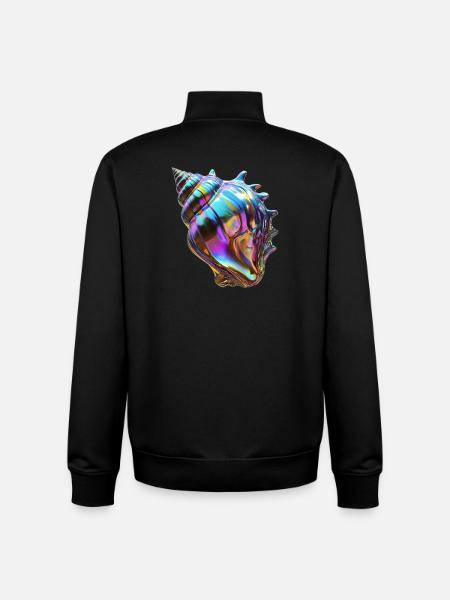 chromatic sea shell - Unisex Organic Zip Sweatshirt by Stanley/Stella - black