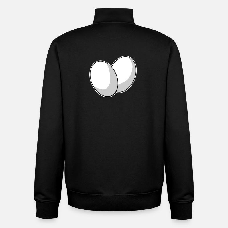 Egg Eggs - Unisex Organic Zip Sweatshirt by Stanley/Stella - black