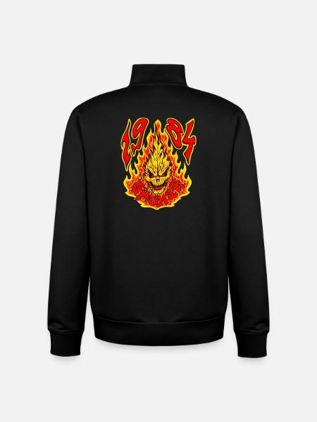 Smoker-Feuermonster, 84' Abschläge - Unisex Organic Zip Sweatshirt von Stanley/Stella - Schwarz