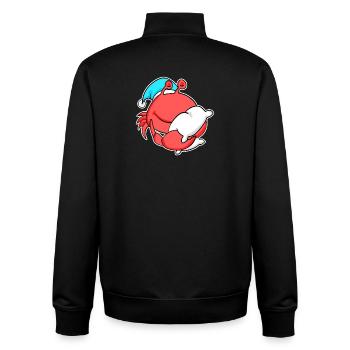 Crabe avec oreiller et bonnet somnolent - Sweat zippé unisexe en coton bio Stanley/Stella - noir - Dos - AI Model Male 185 light (185cm)