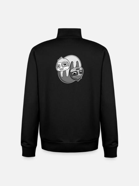 Yin Yang Sign Sloth - Unisex Organic Zip Sweatshirt by Stanley/Stella - black
