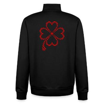 Shamrock Clover Design - Unisex Organic Zip Sweatshirt by Stanley/Stella - black - Back - AI Model Male 185 light (185cm)